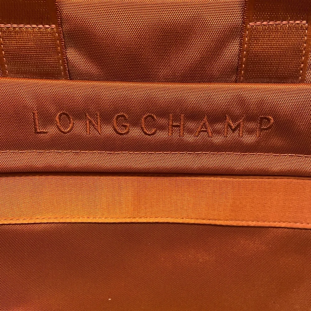 LongChamp Burnt Orange Laptop Messenger Bag & Laptop Folder sleeve